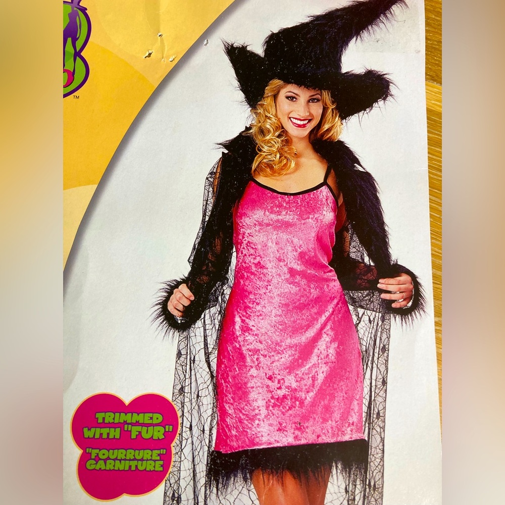 Pink and Black Witch Costume for women